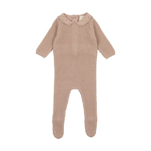 Baby Girl Layette Set | Pointelle Collar Knit | Blush | Lil Legs | AW23
