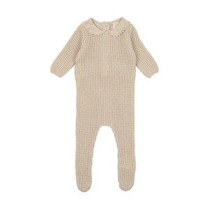 Baby Girl Layette Set | Pointelle Collar Knit | Natural | Lil Legs | AW23