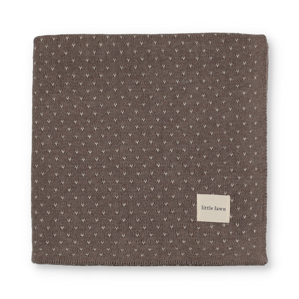 Baby Knit Blanket | V Print | Oatmeal | Little Fawn | SS26