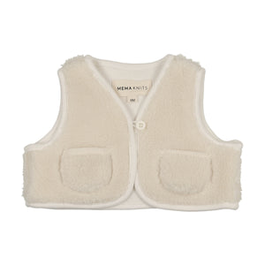Baby Neutral Vest | Sherpa | Ivory | Mema Knits | AW26