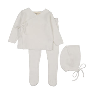 Baby Boy Bris Set | Knitted | Winter White | Mema Knits | AW26