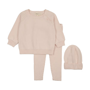 Baby Girl 2 Piece Set + Bonnet | Knit | Baby Blush | Mema Knits | AW26