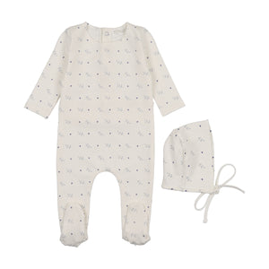 Baby Boy Footie + Hat | Offshoot Teakettle | Blue | Peluche | AW25