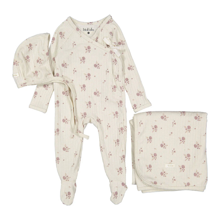 Baby Girl Layette Set | Pink Watercolor | Ladida | AW25