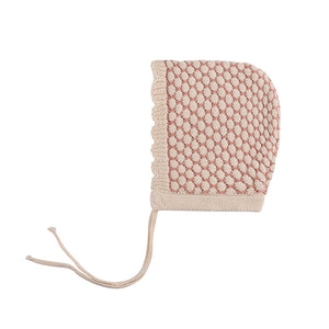 Baby Girl Hat | Popcorn Knit Collection | Pink | Ely's & Co. | AW23