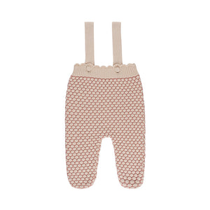 Baby Girl 2 Piece Outfit | Overalls | Popcorn Knit | Pink | Ely's & Co. | AW23