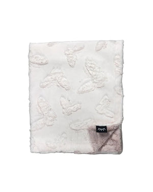 Baby Girl Blanket | Butterfly Mauve Minky | Winx + Blinx