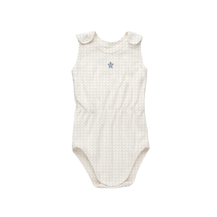 Baby Boy Romper | Embroidered Star | Ivory | Ely's & Co