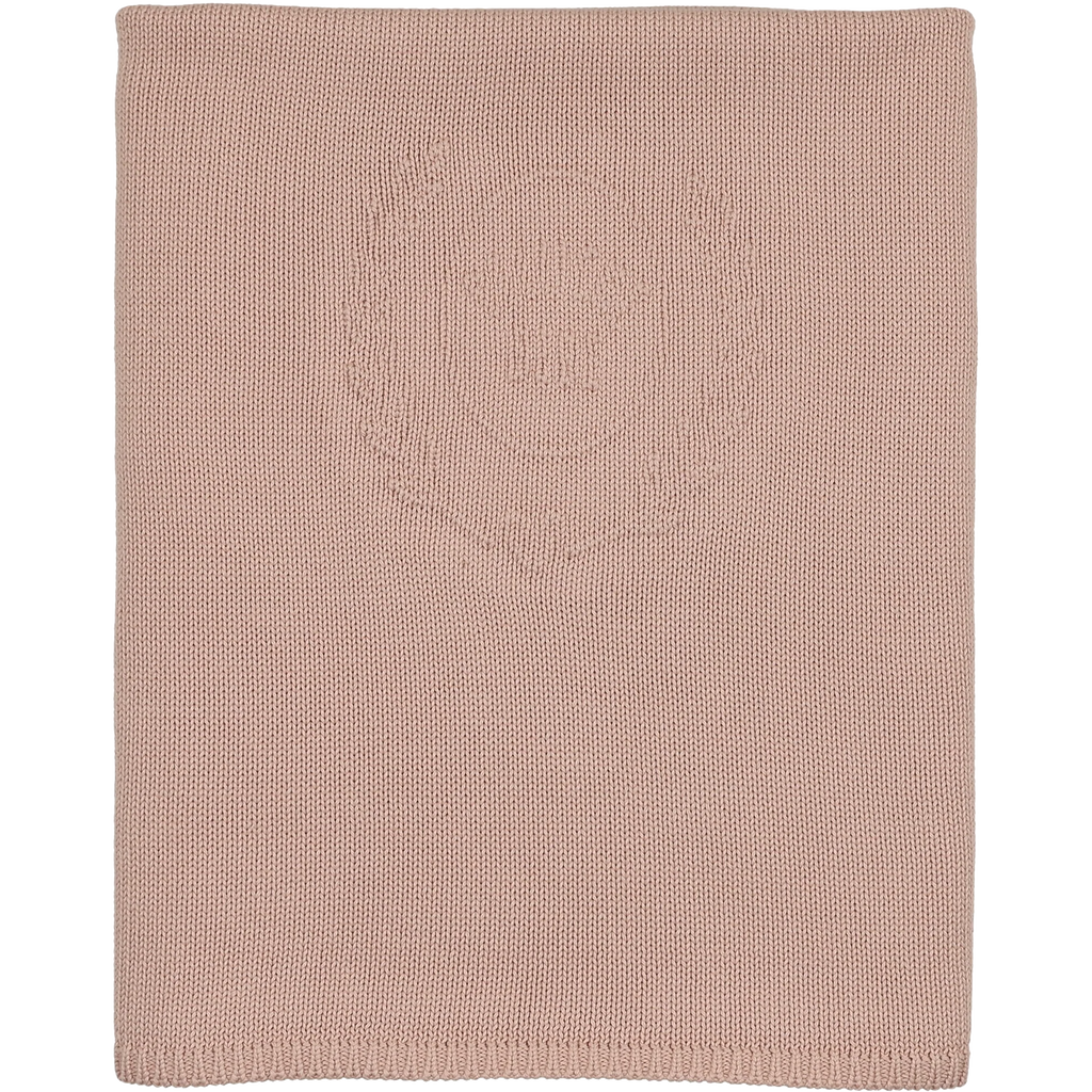 Baby Girl Knit Blanket | Embossed Knit | Rose | Peluche