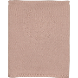 Baby Girl Knit Blanket | Embossed Knit | Rose | Peluche