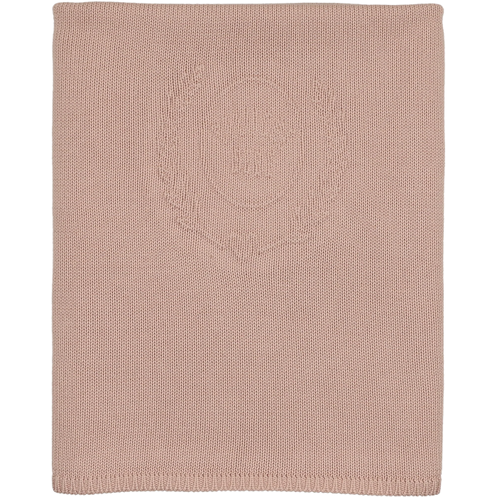 Baby Girl Knit Blanket | Embossed Knit | Rose | Peluche