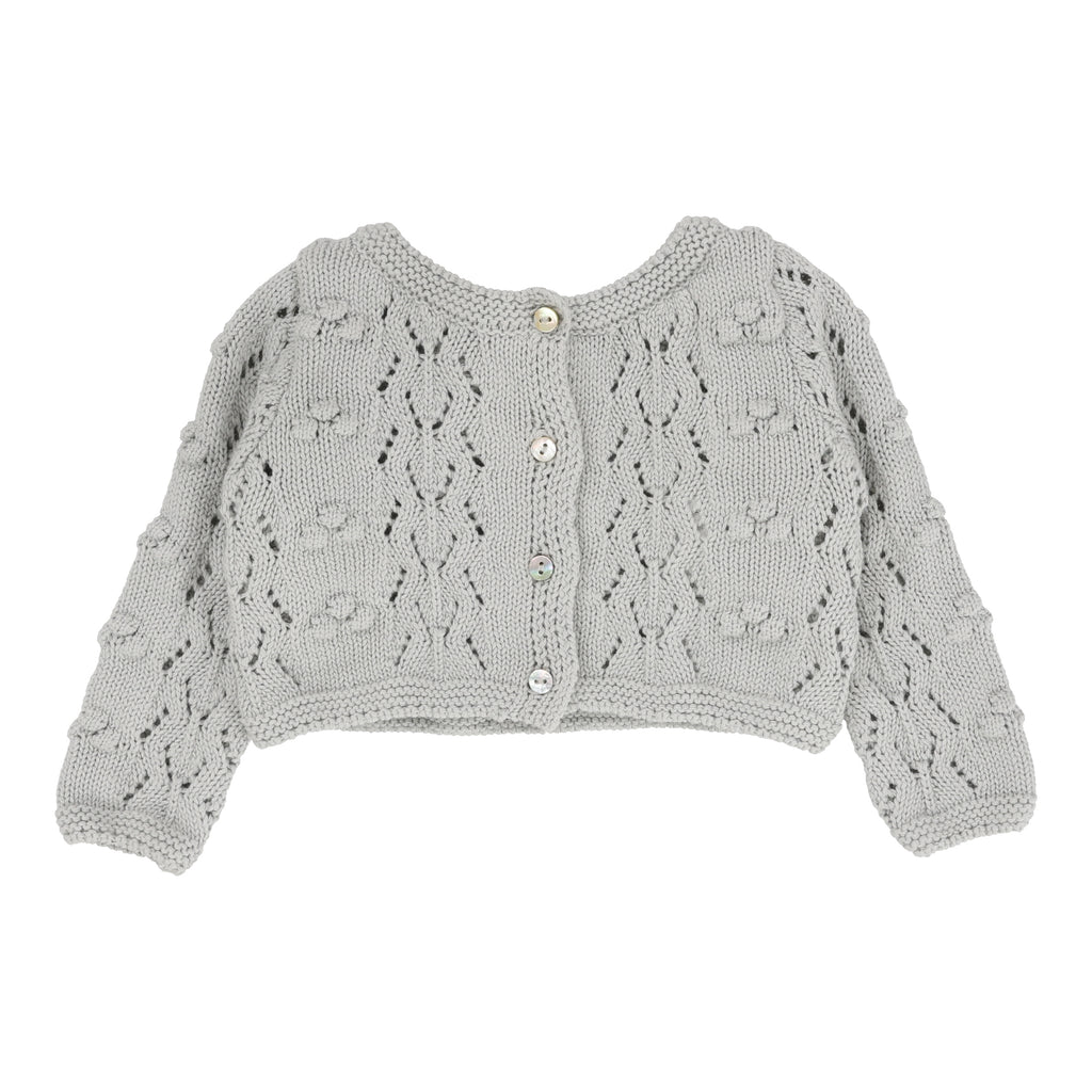 Baby Boy Cardigan Set | Popcorn Weave | Light Blue | Lil Legs | Aw25