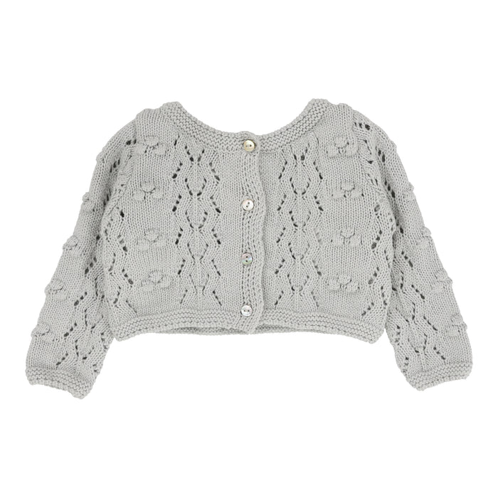 Baby Boy Cardigan Set | Popcorn Weave | Light Blue | Lil Legs | Aw25