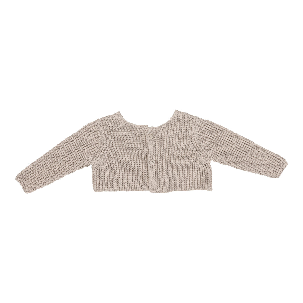 Baby Boy Shrug | Chunky Knit | Oat | Lil Legs | Aw25
