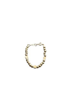 Baby Bracelet | Gold With Gold Hearts | Sweet Bebe