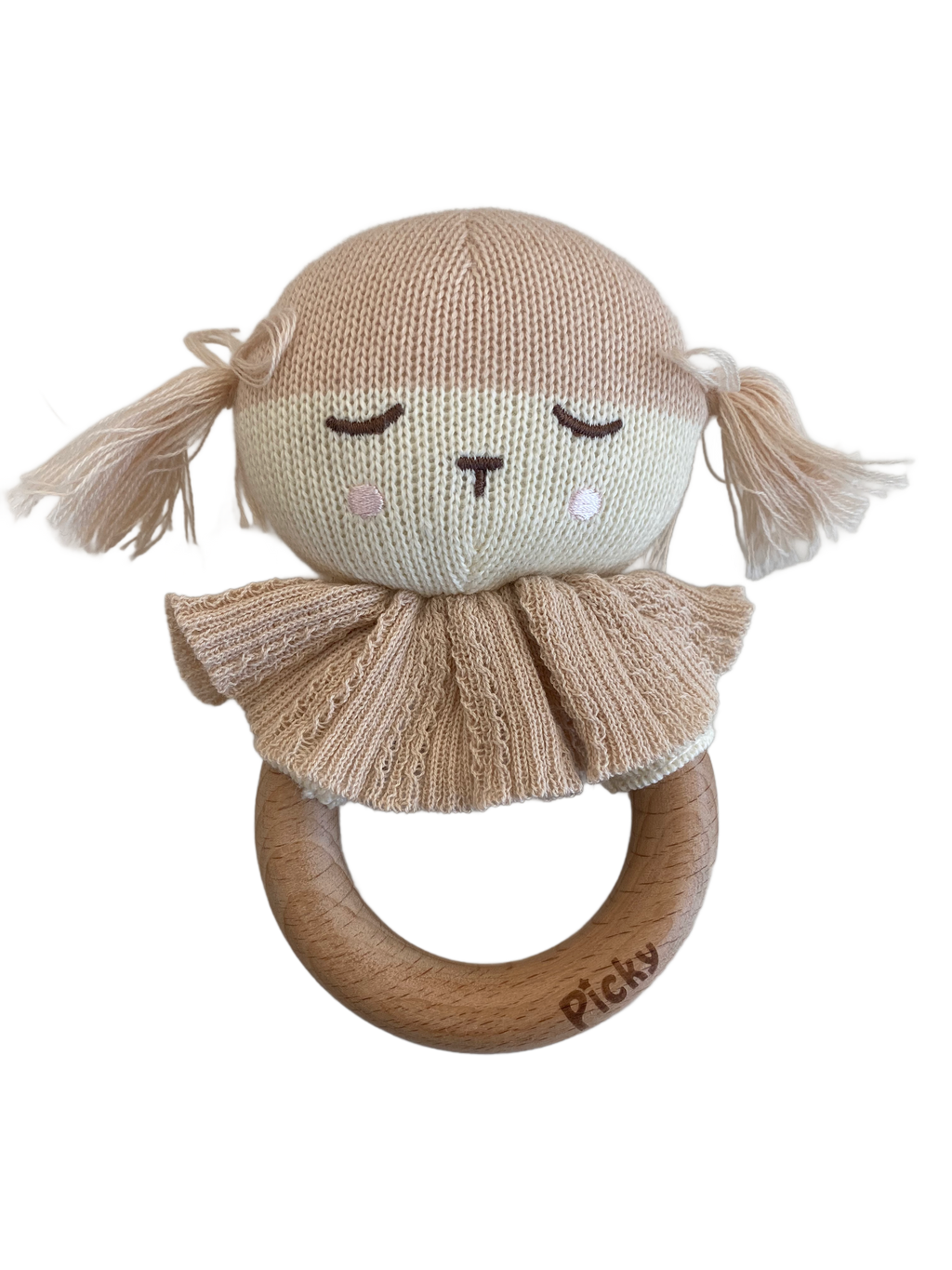 Knitted Rattle | Blush Doll | Picky Baby