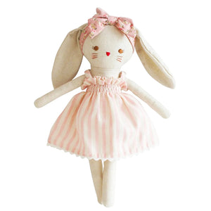 Baby Girl Doll | Small Bopsy Bunny | Pink Stripe | Alimrose