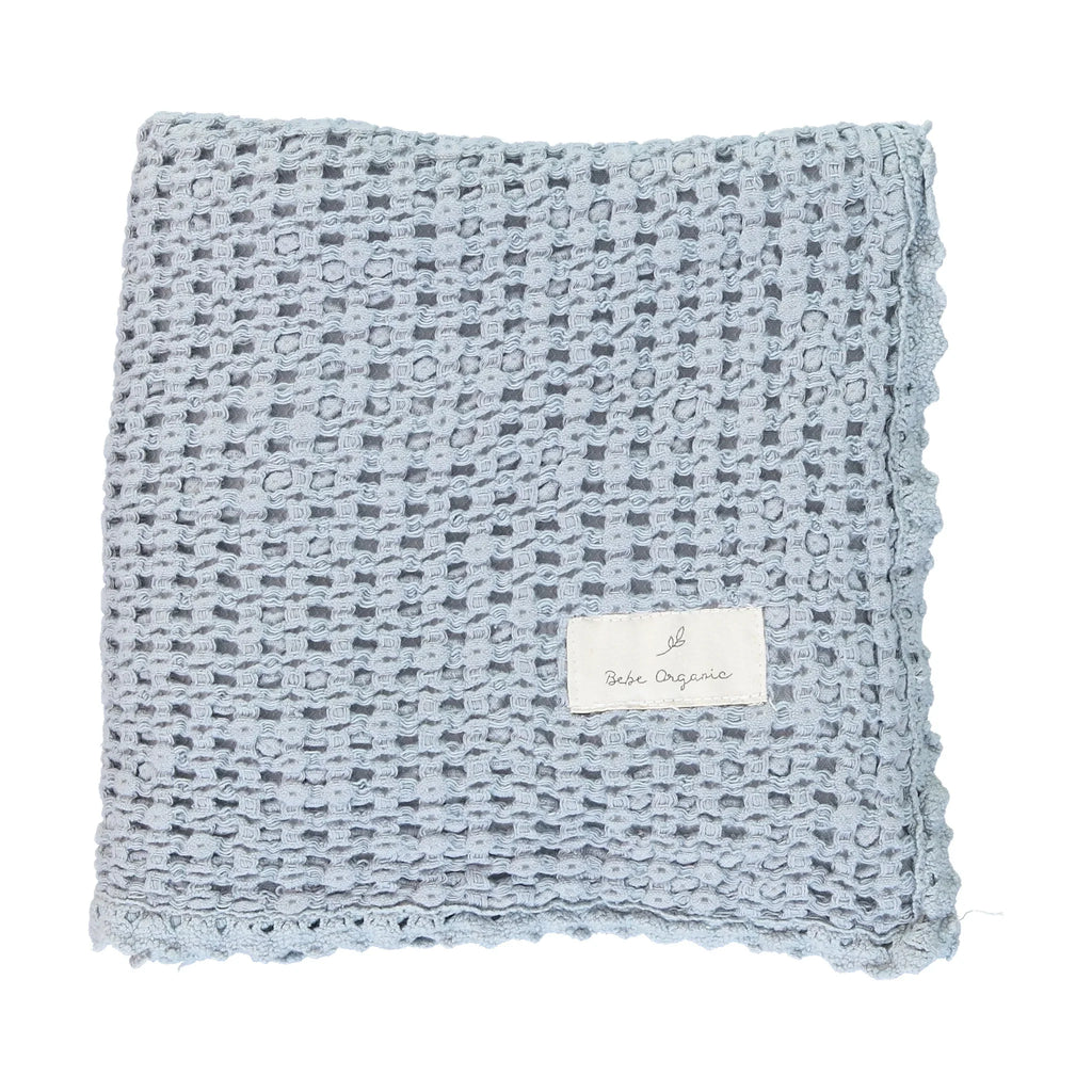 Baby Boy Blanket | Waffle | Atlantic | Bebe Organic