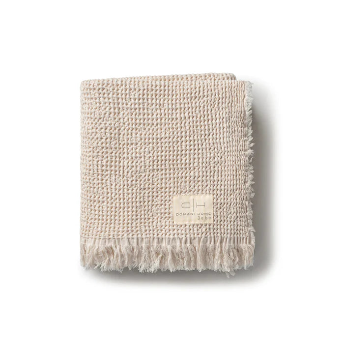 Waffle Muslin Baby Blanket |  Cream | Domani Bebe