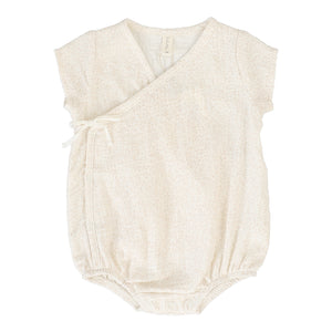 Baby Girl Romper | Leaf Trail | Cream/Pink | Lil Legs | SS26