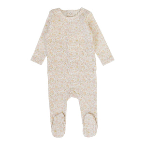 Baby Girl Footie | Liberty Floral | Cream/Pink| Lil Legs | SS26