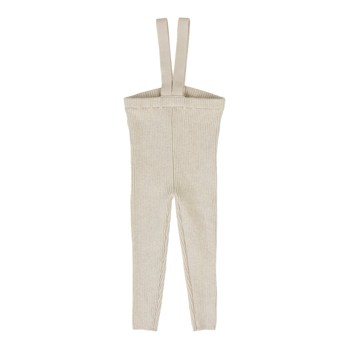 Baby Boy Leggings | Knit Long Suspender Leggings | Cream | Lil Legs | Aw25