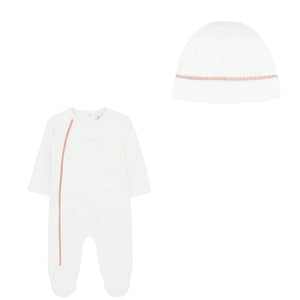 Baby Girl Footie + Hat | Scallop | Blush | Kipp | SS23