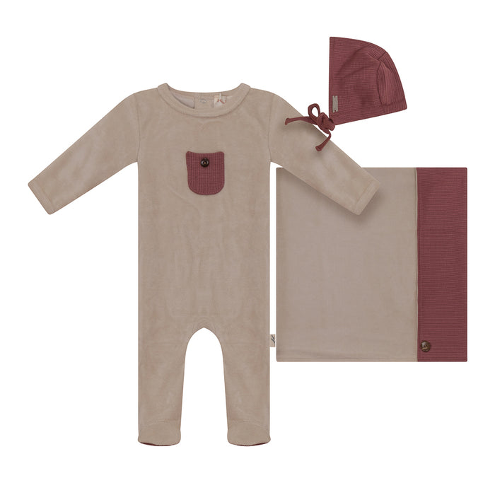 Baby Layette Set | Knit Pocket | Pink | Bondoux | AW22