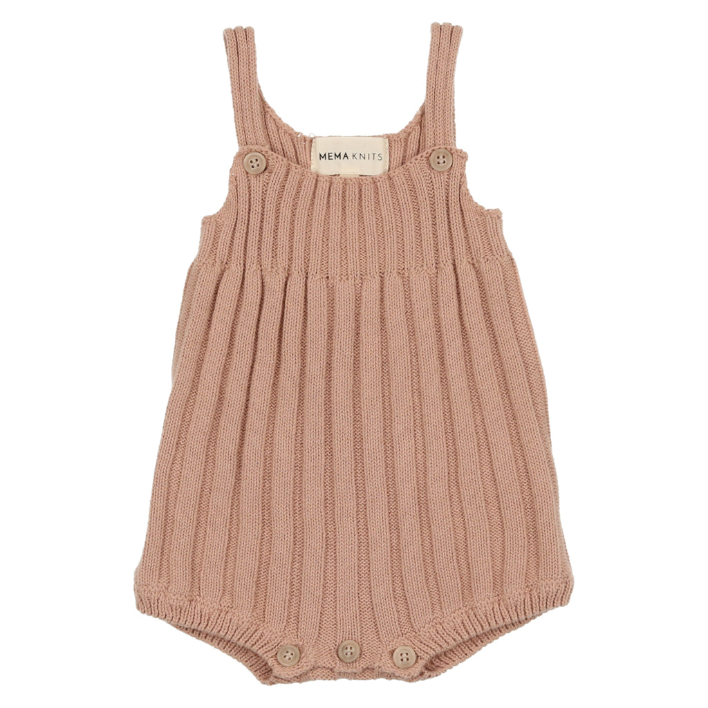 Baby Girl Romper | Knit | Pink | Mema Knits | SS23