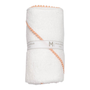 Bamboo Baby Hooded Towel | Malabar | Pom Pom | Peach Pink