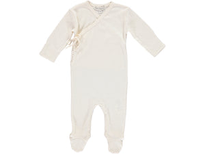 Baby Boy Footie And Hat |  Bebe Pointelle | Natural | Bebe Organic | AW22