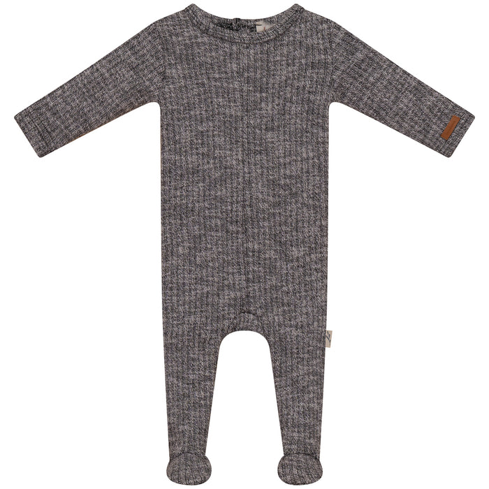 Baby Boy Footie and Bonnet | Tweed | Black and White | Bondoux | AW22