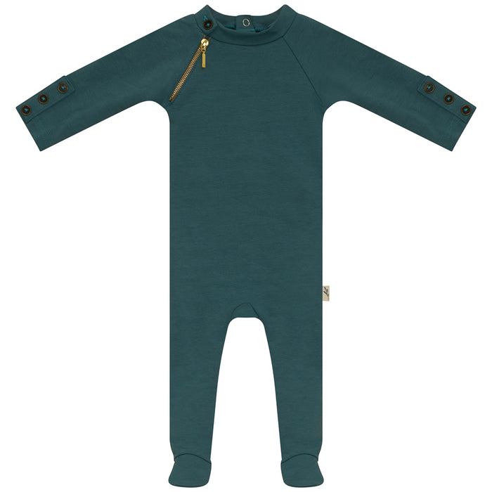 Baby Boy Footie | Side Zipper| Sea Green | Bondoux | AW22