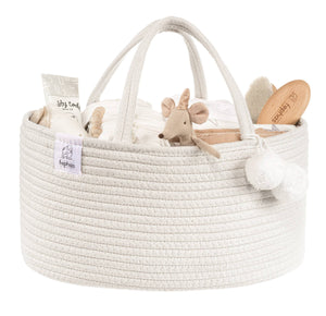Cotton Rope Diaper Caddy | Off-white | Fephas