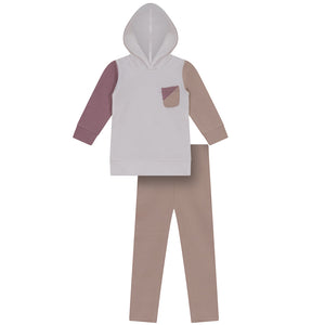 Baby Girl 2 Piece Set | Two Tone Pocket Sweatshirt | Long | Bondoux | SS23