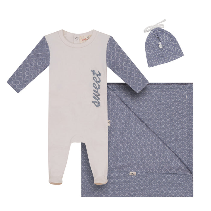 Baby Boy Layette Set | Sweet Embroidered | Blue | Bondoux | SS23