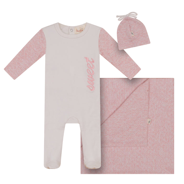 Baby Girl Layette Set | Sweet Embroidered | Pink | Bondoux | SS23