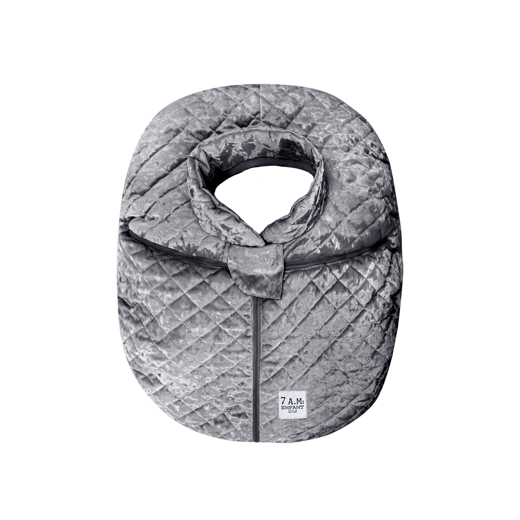 7AM | Car Seat Cocoon | Grey Velvet