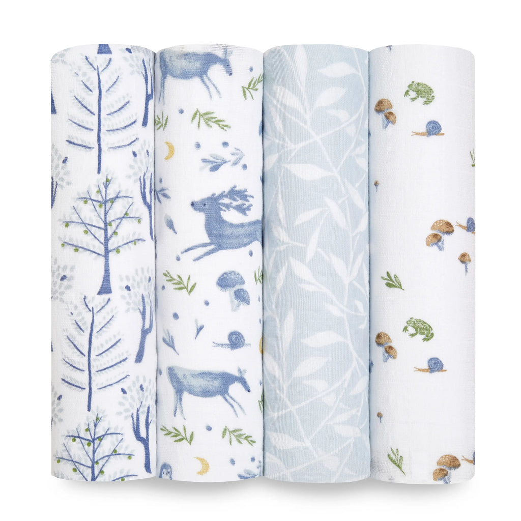 Organic Muslin Swaddle | Outdoors | 4 Pack | Aden + Anais