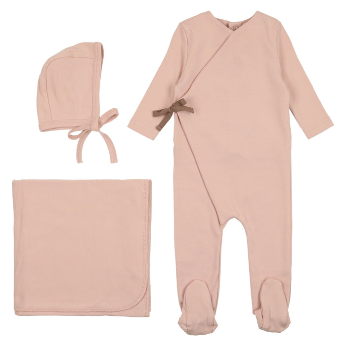 Baby Girl Layette Set | Contrast | Old Rose | Mema Knits | SS23