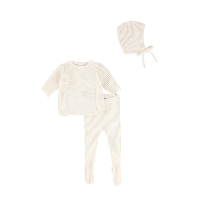 Baby Layette Set | Authentic Knit | White | Bee and Dee | AW22