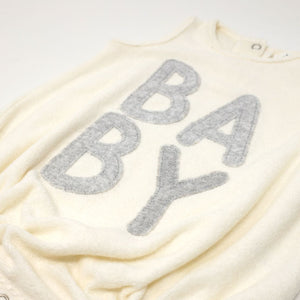 Baby Boy Bubble | Cream with Grey | Oh Baby