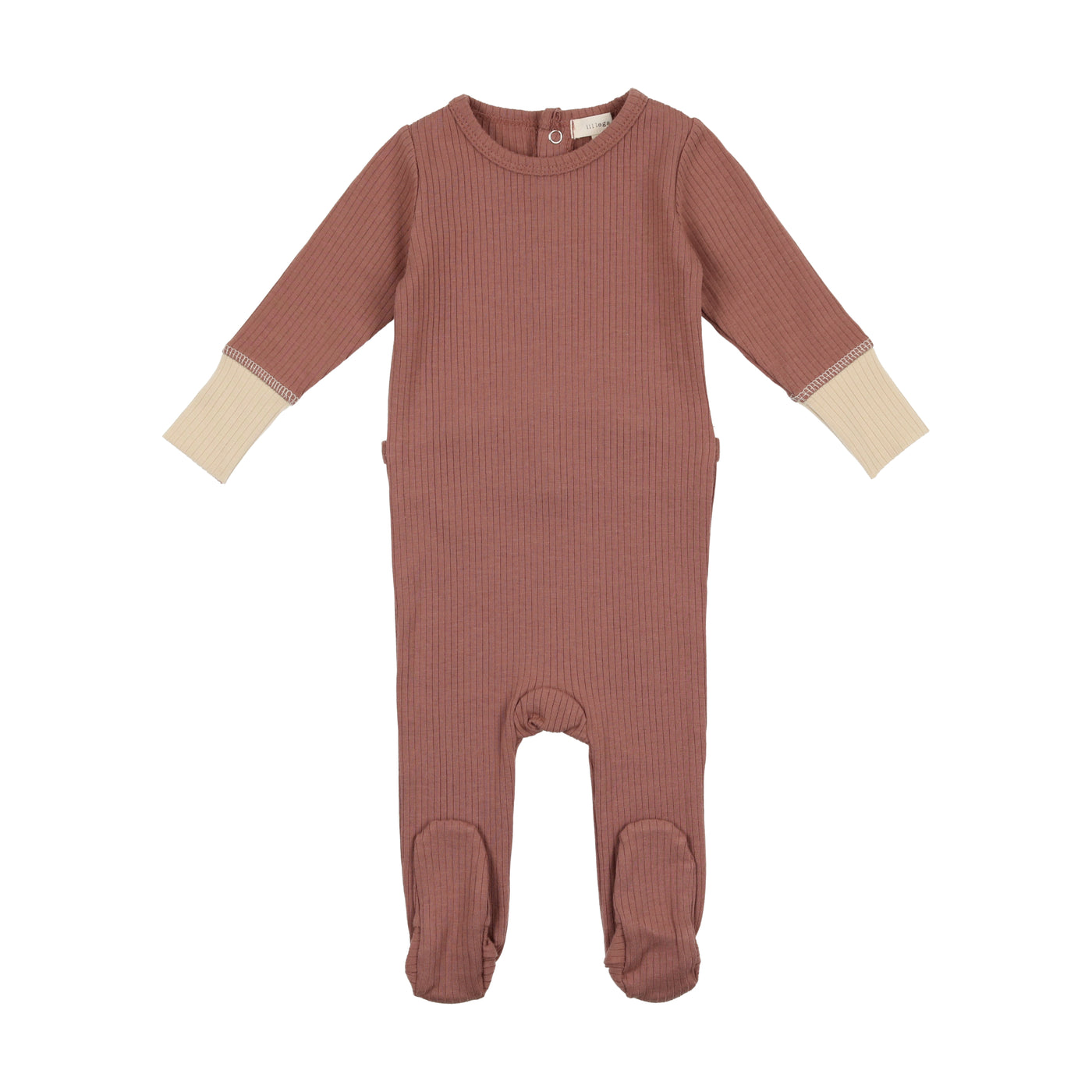 Baby Girl Footie + Bonnet, Classic Pajama, Rosewood/Nude