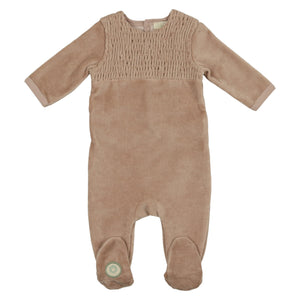 Baby Boy Footie | Count of Smocking | Taupe | Mon Tresor | AW22