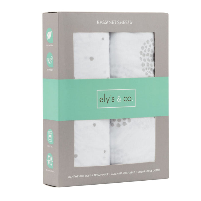 Crib Sheet Two Pack | Grey Dottie | Ely's & Co