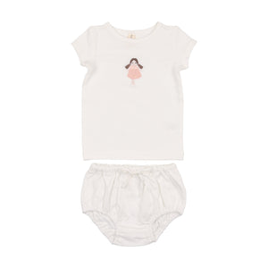 Baby Girl Bloomer Set | Embroidered | White Doll | Lil Legs | SS23