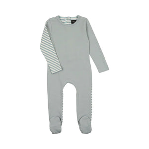 Baby Boy Footie | Striped Back | Blue | Cuddle & Coo | SS23