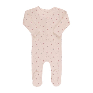 Baby Girl Footie + Beanie | Ribbed Cotton | Tulip | Pink | Ely's & Co. | SS23