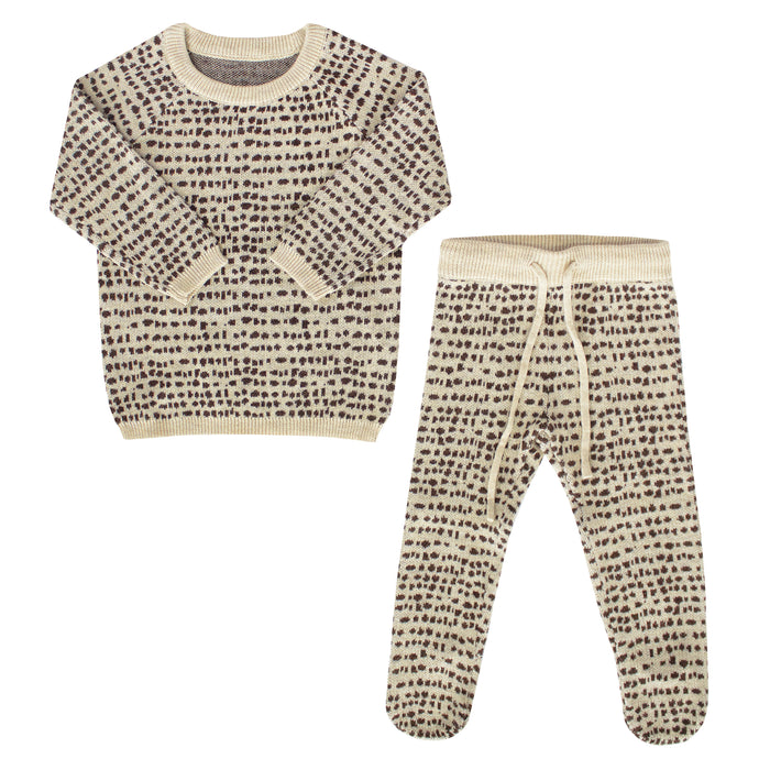 Baby Knit Set | Spot Knit | Chocolate | Kipp | AW22