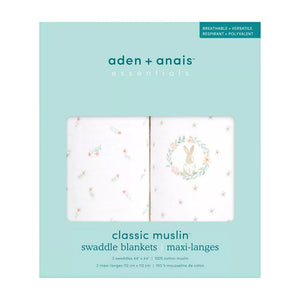Muslin Swaddle | Blushing Bunnies | 2 Pack | Aden + Anais